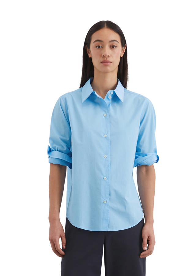 Skyrta í A sniði úr papertouch poplin