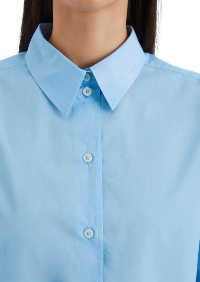 Skyrta í A sniði úr papertouch poplin