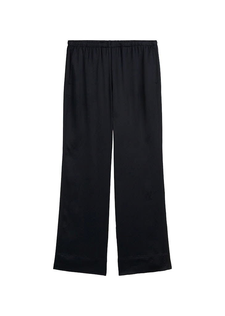 Satín Buxur úr Teygjanlegu Viscose