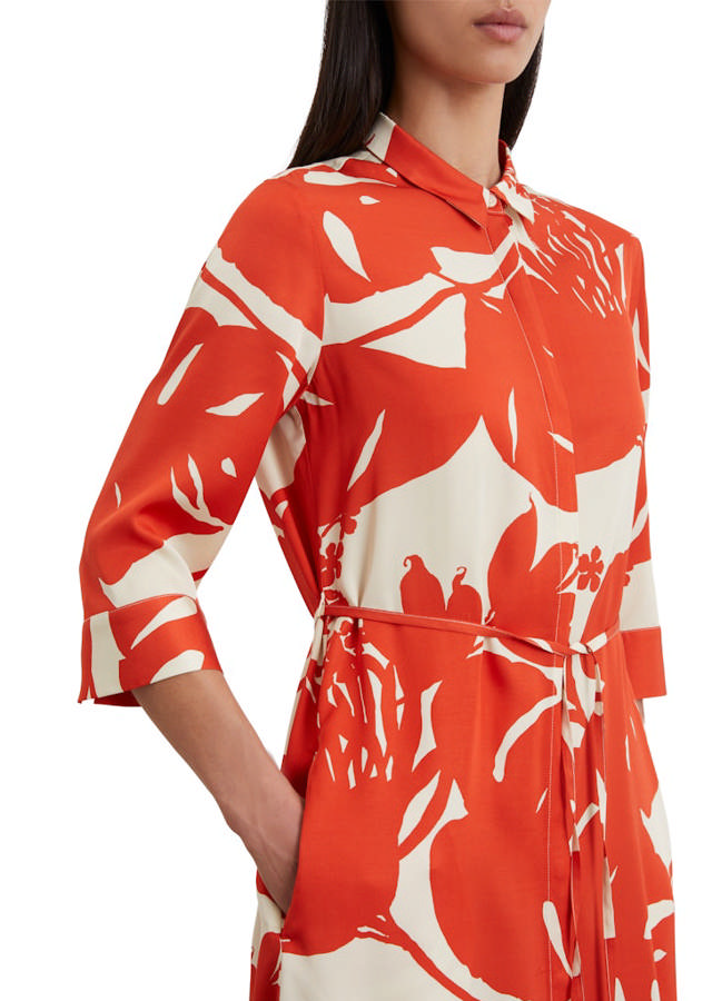 Skyrtu Kjóll úr Flæðandi Viscose Twill Efni