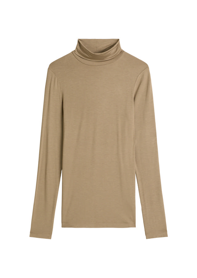 Rúllukragabolur með síðum ermum