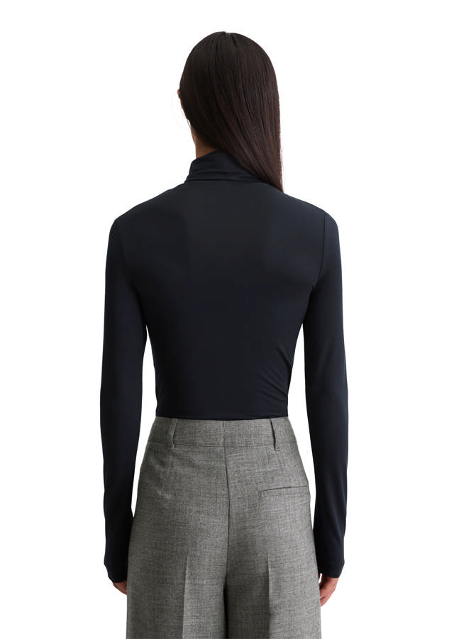 Rúllukragabolur með síðum ermum