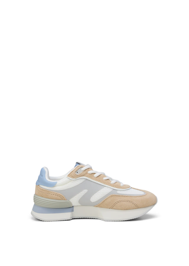 Leðurstrigaskór tvílitur