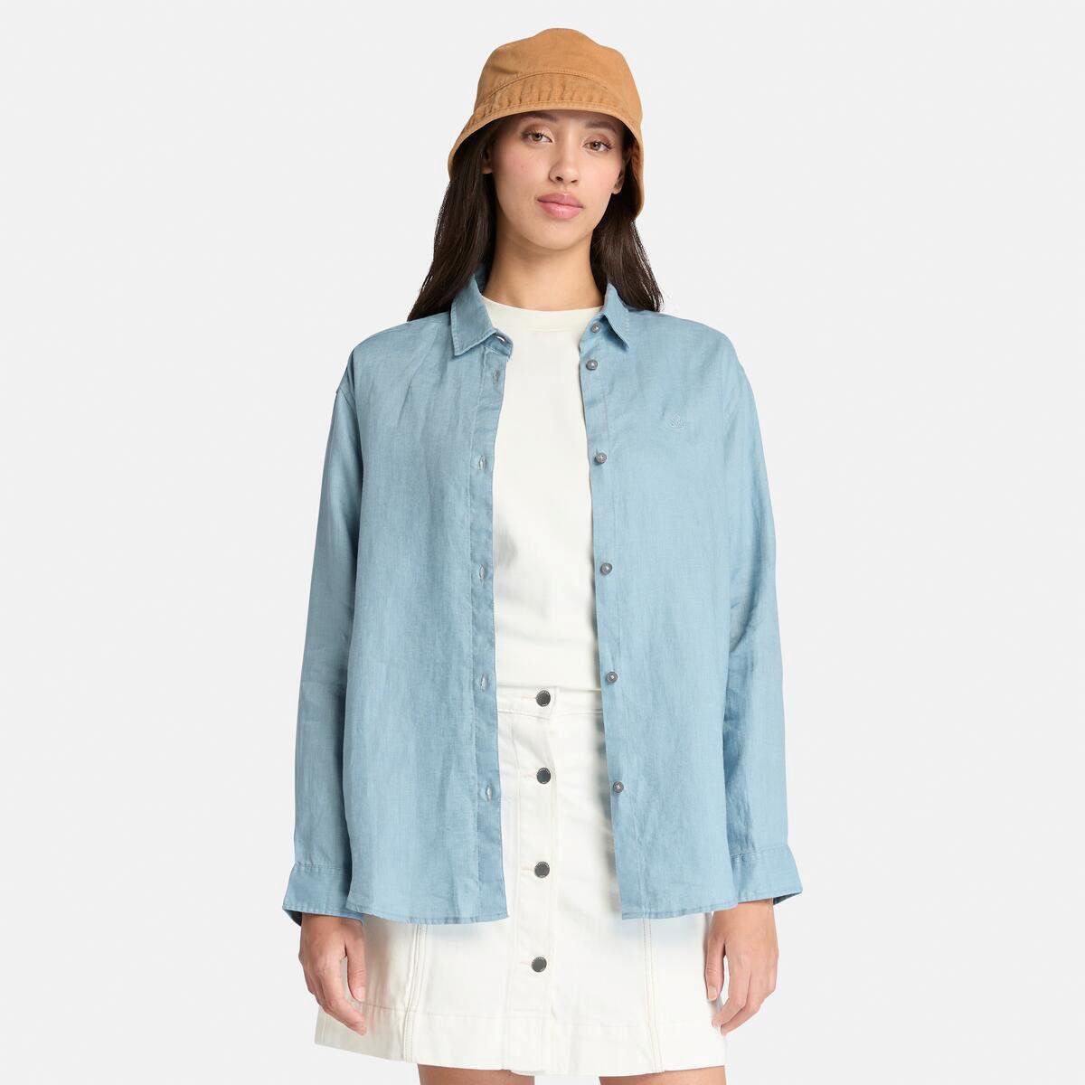 Linen Long-Sleeve Shirt SAFARI