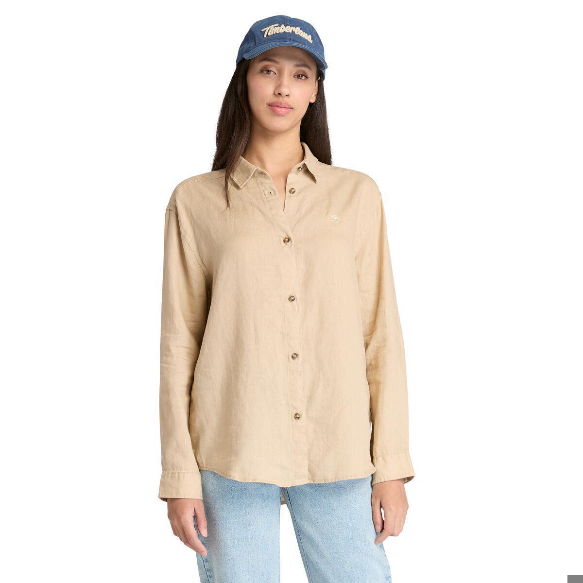 Linen Long-Sleeve Shirt SAFARI