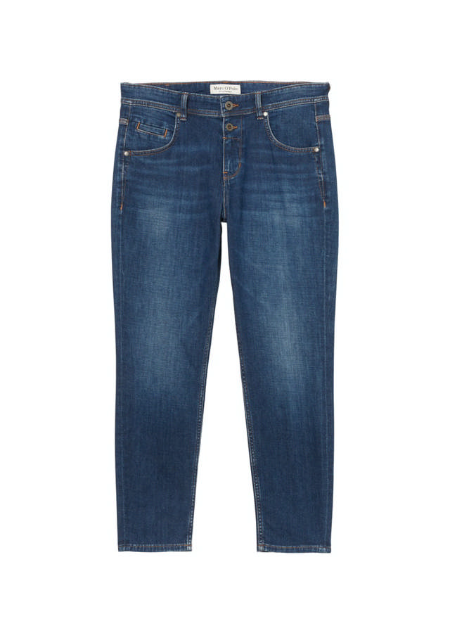 Denim Trouser, mid waist, boyfriend fit, cropped length