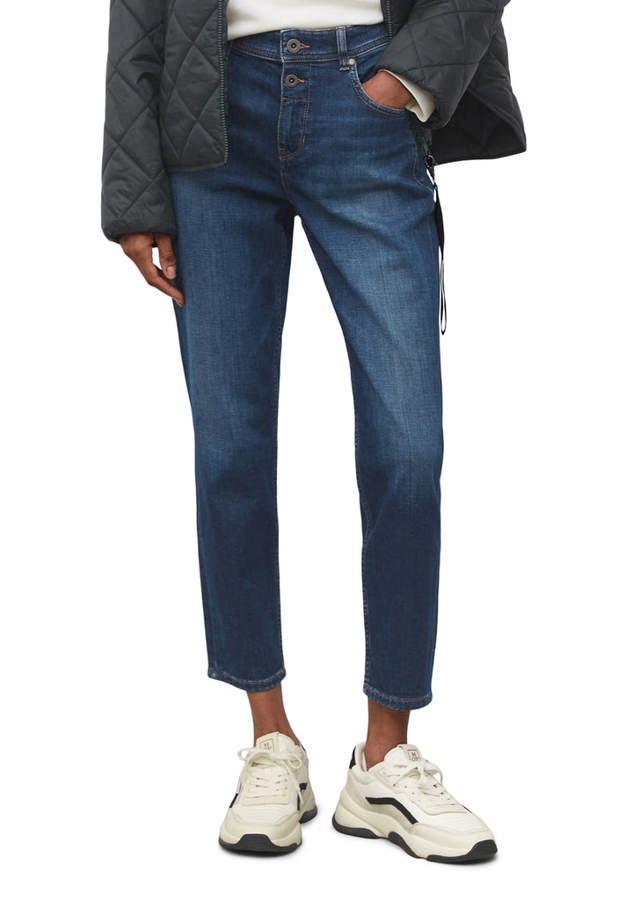 Denim Trouser, mid waist, boyfriend fit, cropped length