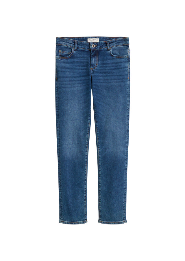 Denim trouser, straight fit, regular length, mid waist