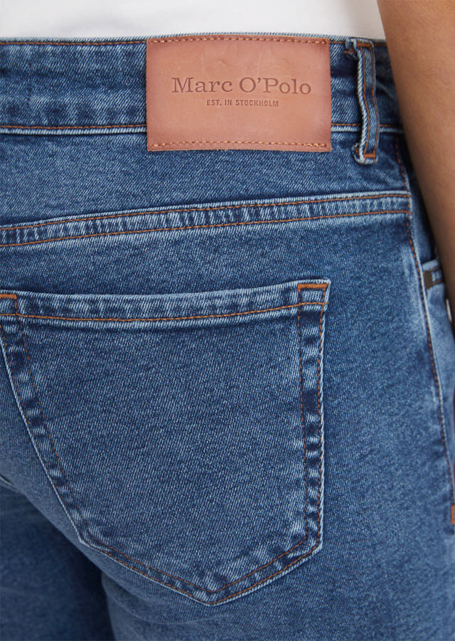 Denim trouser, straight fit, regular length, mid waist