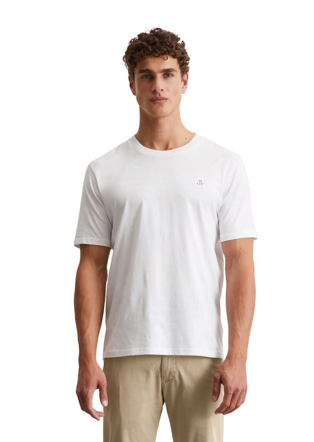 Sígildir stuttermabolir úr bómull með litlu lógói