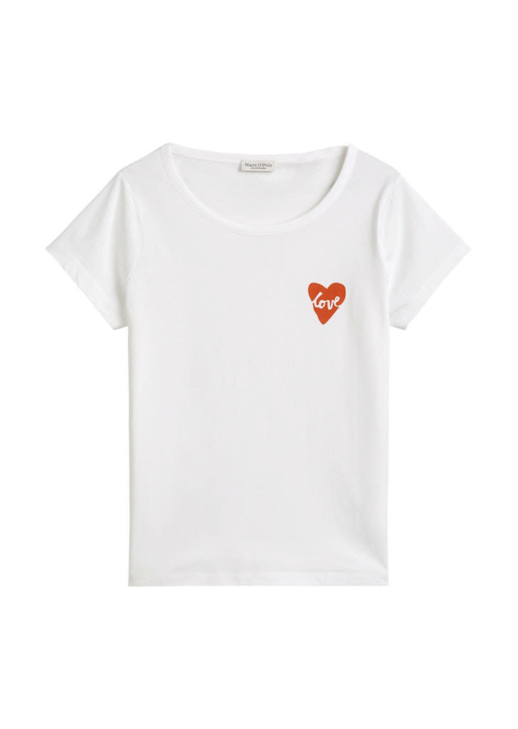Stuttermabolur Með Prenti úr Léttu Single Jersey