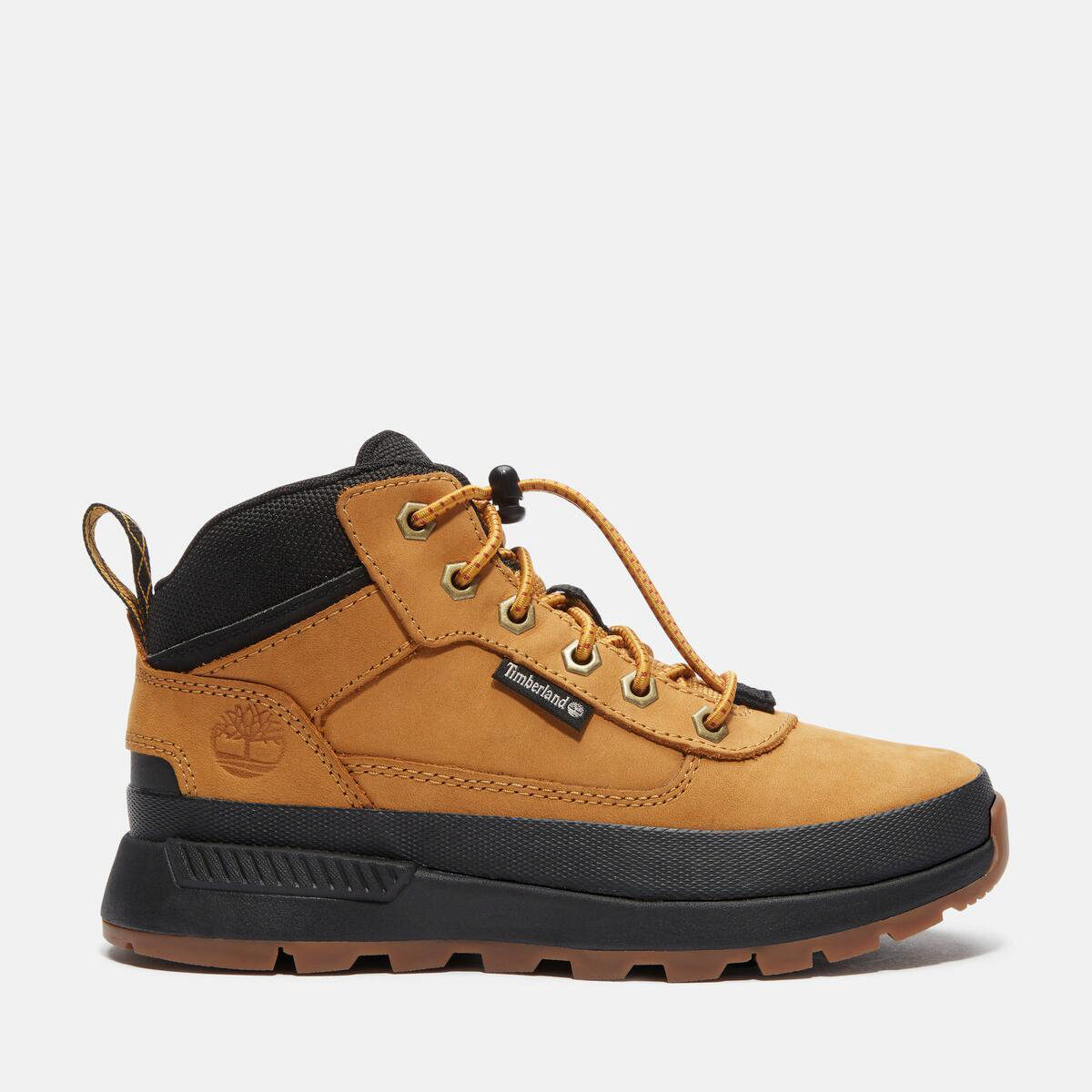Field Trekker Mid Leðurstrigaskór með Teygju, st. 31-35