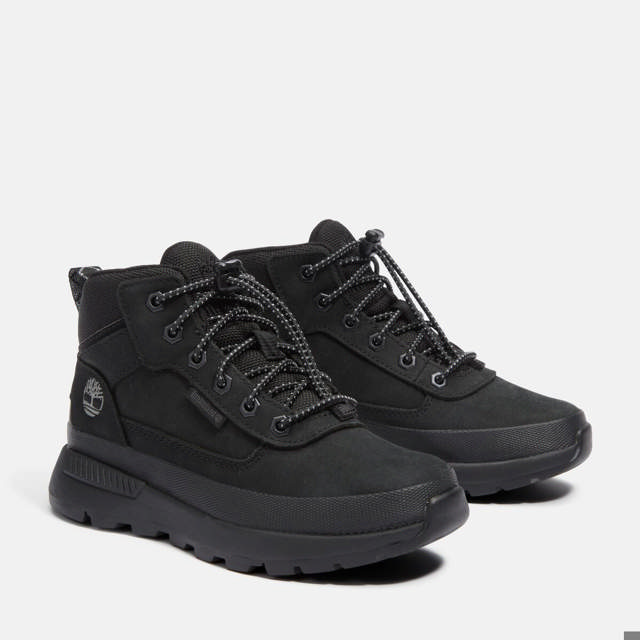 Field Trekker Mid Barnaleðurskór með Teygju, St. 31-35