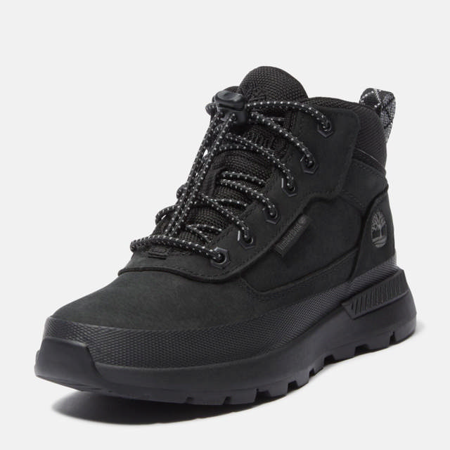 Field Trekker Mid Barnaleðurskór með Teygju, St. 31-35