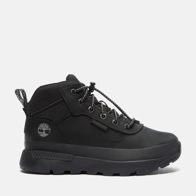 Field Trekker Mid Barnaleðurskór með Teygju, St. 31-35