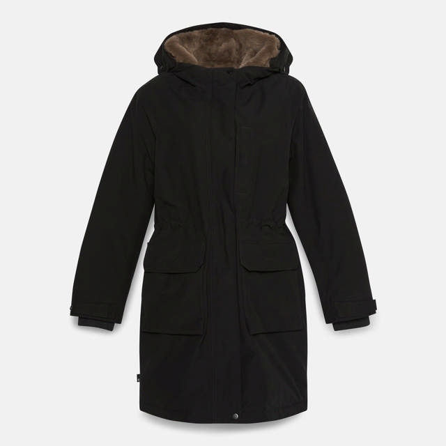 Vatnsheld Dömu Parka með Hlýju Fóðri og Hettu