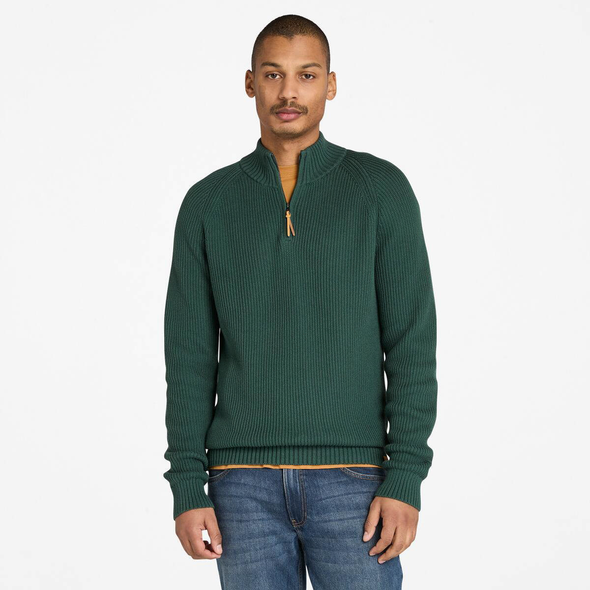 WILLIAMS RIVER Textured 1/4 Zip Swetaer ANGORA