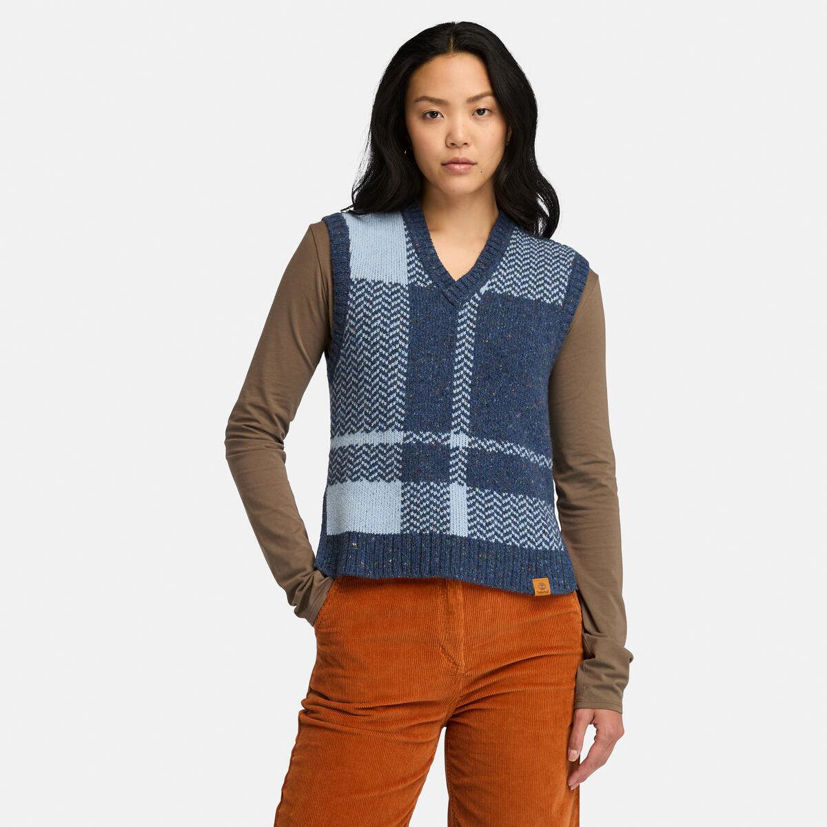 WOOL BLEND VEST FROZEN FJORD YD