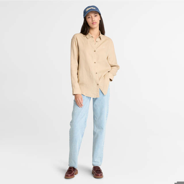 Linen Long-Sleeve Shirt SAFARI