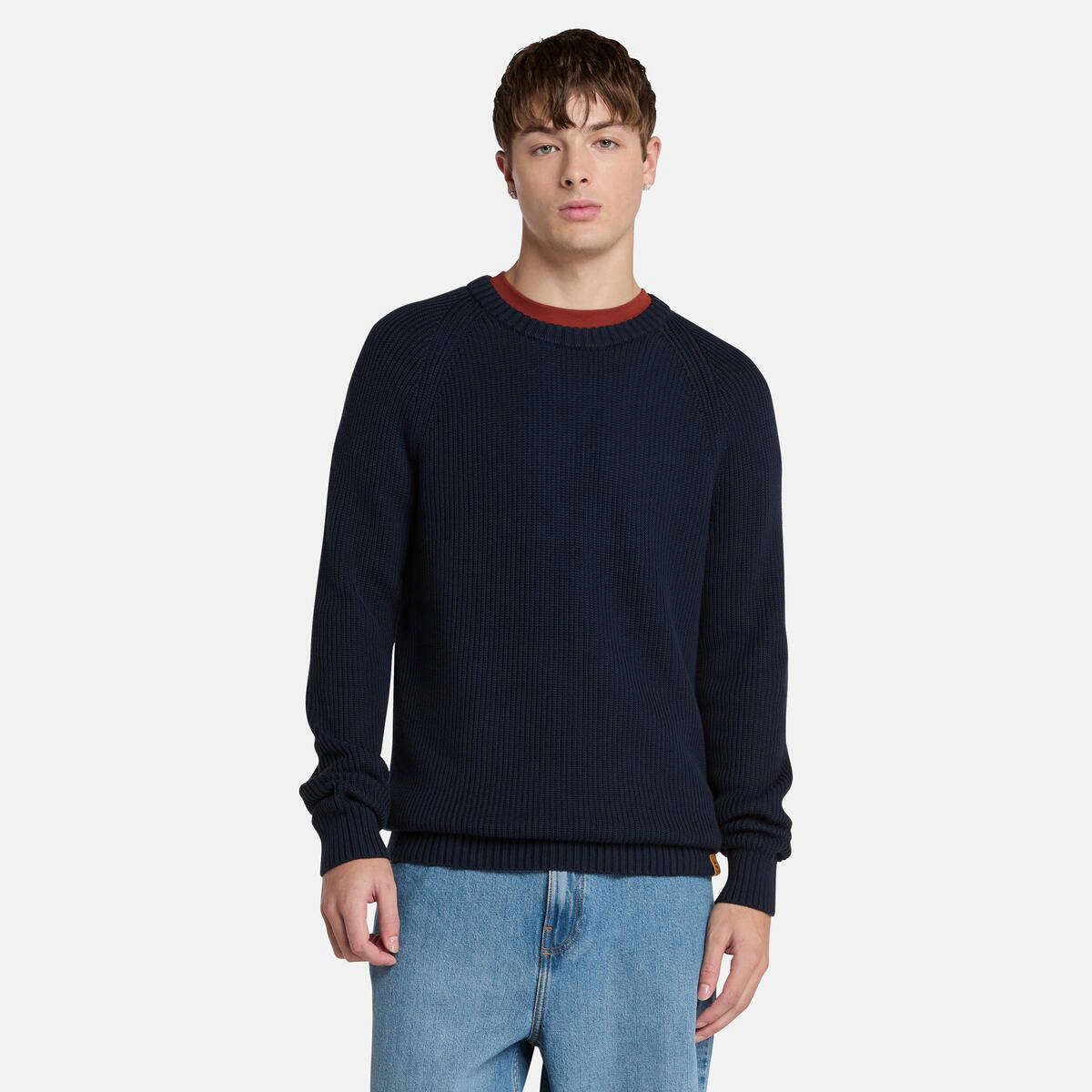 Rib-knit Raglan Herrapeysa