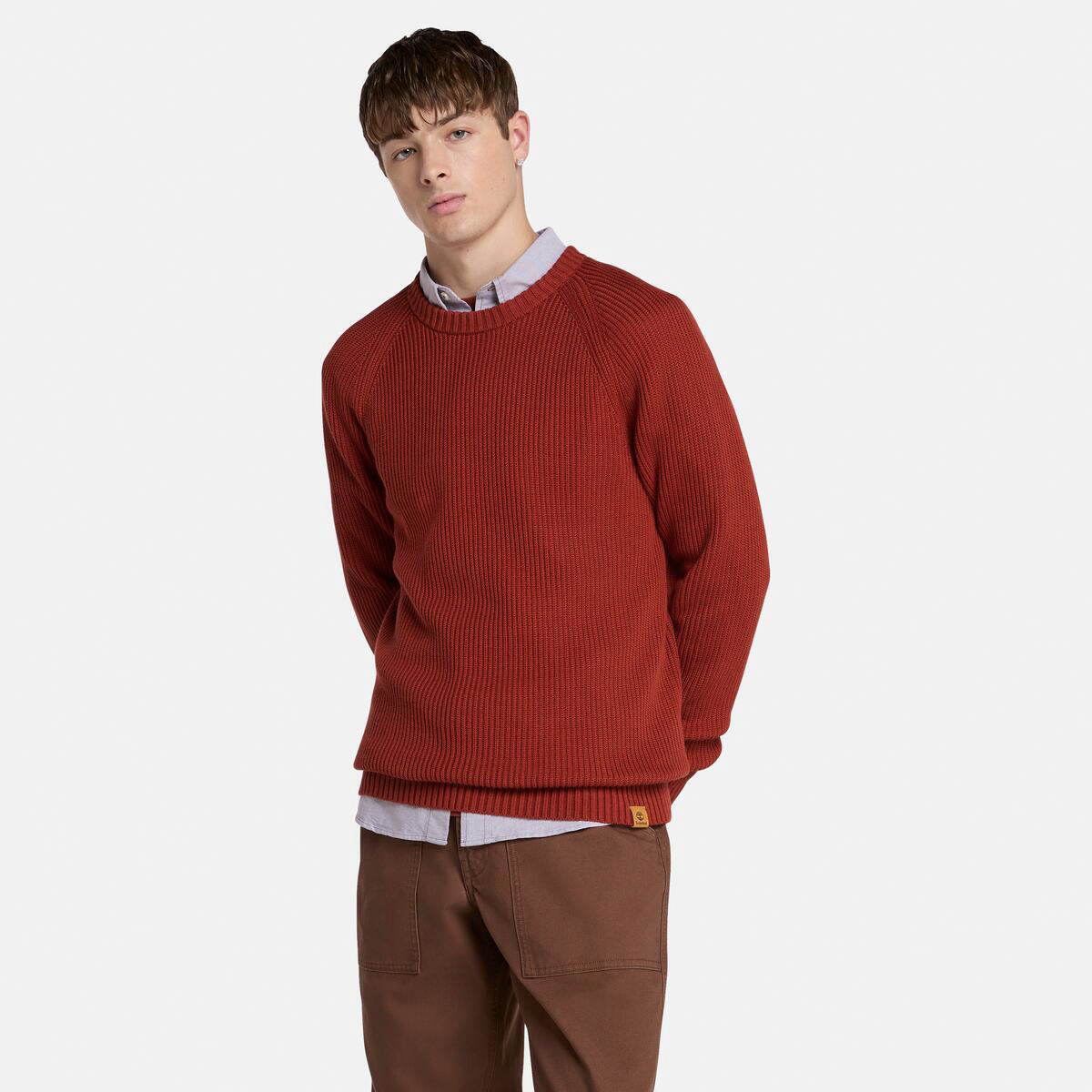 Rib-knit Raglan Herrapeysa